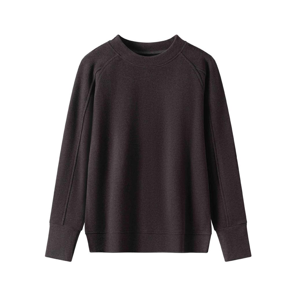 450g Thickened Cashmere Protein Raglan Sleeve Sweatshirt - Women's Warm Round Neck Top