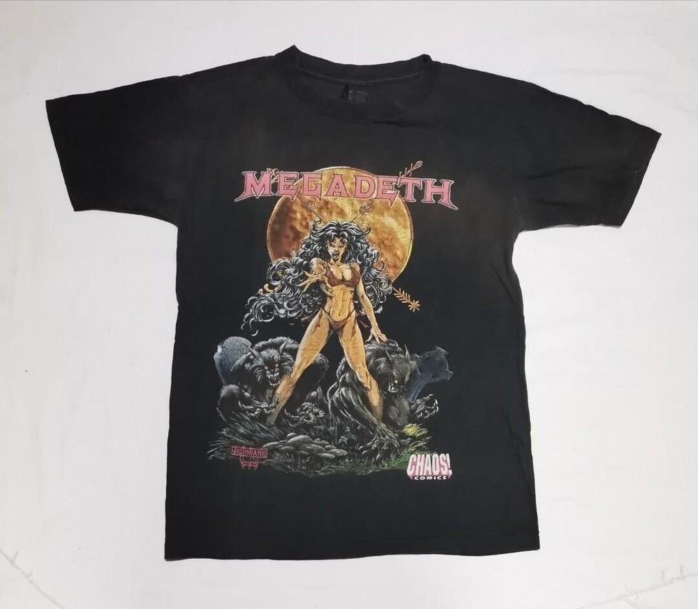 

Винтажная футболка Megadeth с принтом в стиле комиксов, с коротким рукавом, все размеры от S до 5XL, NE004, унисекс M