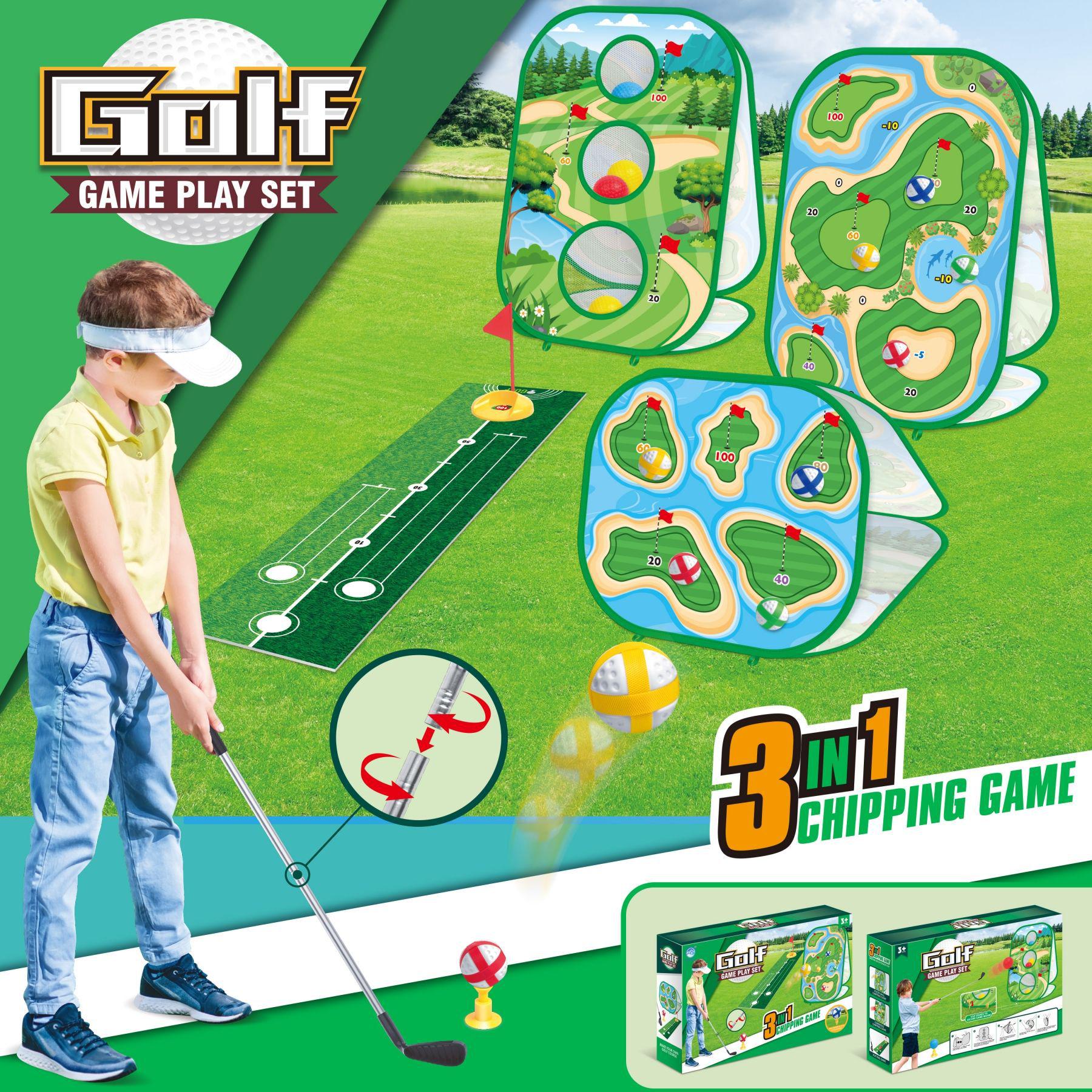 

Popular Kids’ Golf Target Mat & Throwing Game Set - Three-Sided, Two-in-One Toy