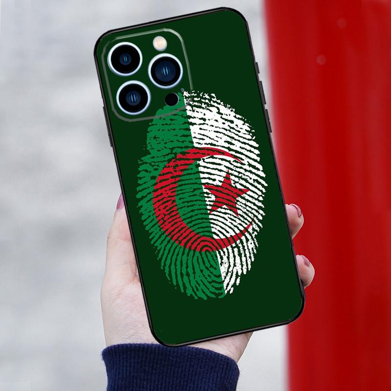 Algerian Emblem Algeria Flag Phone Case For iPhone 15 16 Pro Max 12 13 Mini 11 14 Pro Max XR 16 15 Plus 16e Back Cover