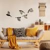 5pcs Modern Wall Hanging Bird Wall Decor Indoor Outdoor Home Decor Wooden Bird Wall Art Gift Wooden Bird Ornaments Garden