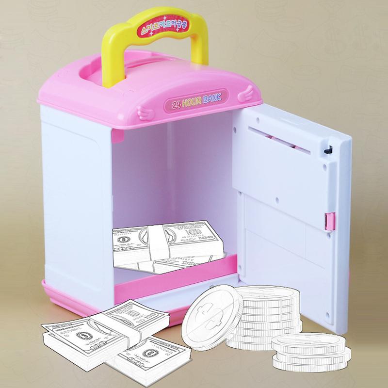 Children's Toy Password Fingerprint Smart Cartoon Music Light Piggy Bank Smart Piggy Bank Automatic Piggy Bank