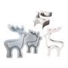 Christmas Theme Silicone Mold Elk Figurine Silicone Mould Heat Resistant For Candle Soap Christmas Decoration