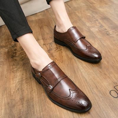 British Men Dress Shoes Plus Size 38-48 Elegant Men Buckle Leather Shoes Men Formal Social Shoes Men Oxfords High Quality Shoes