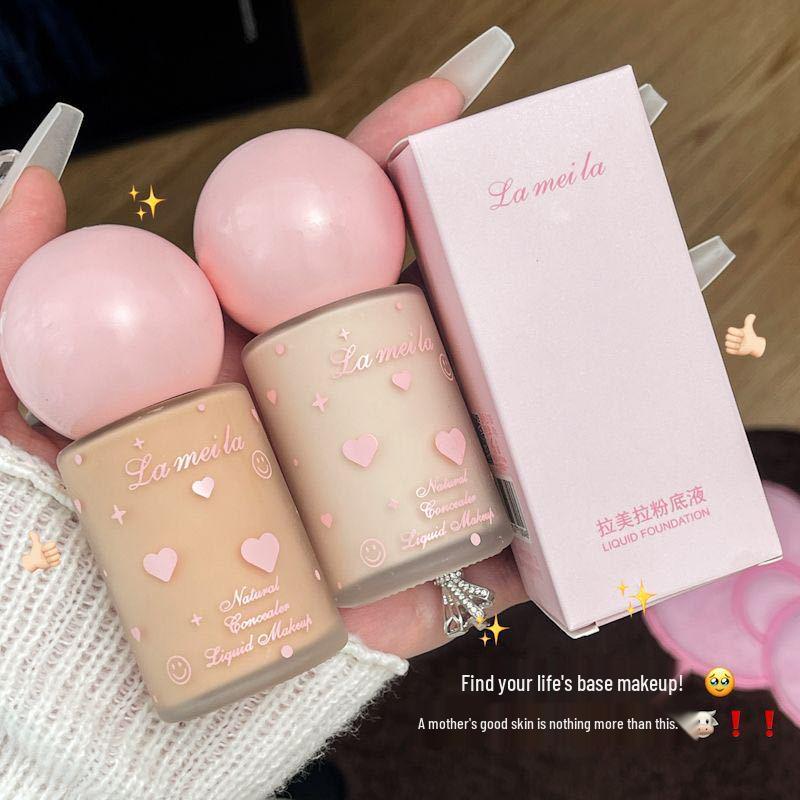 LAMEILA Natural Clear Concealing Moisturizing Foundation Liquid Creamy Powder Hot Item