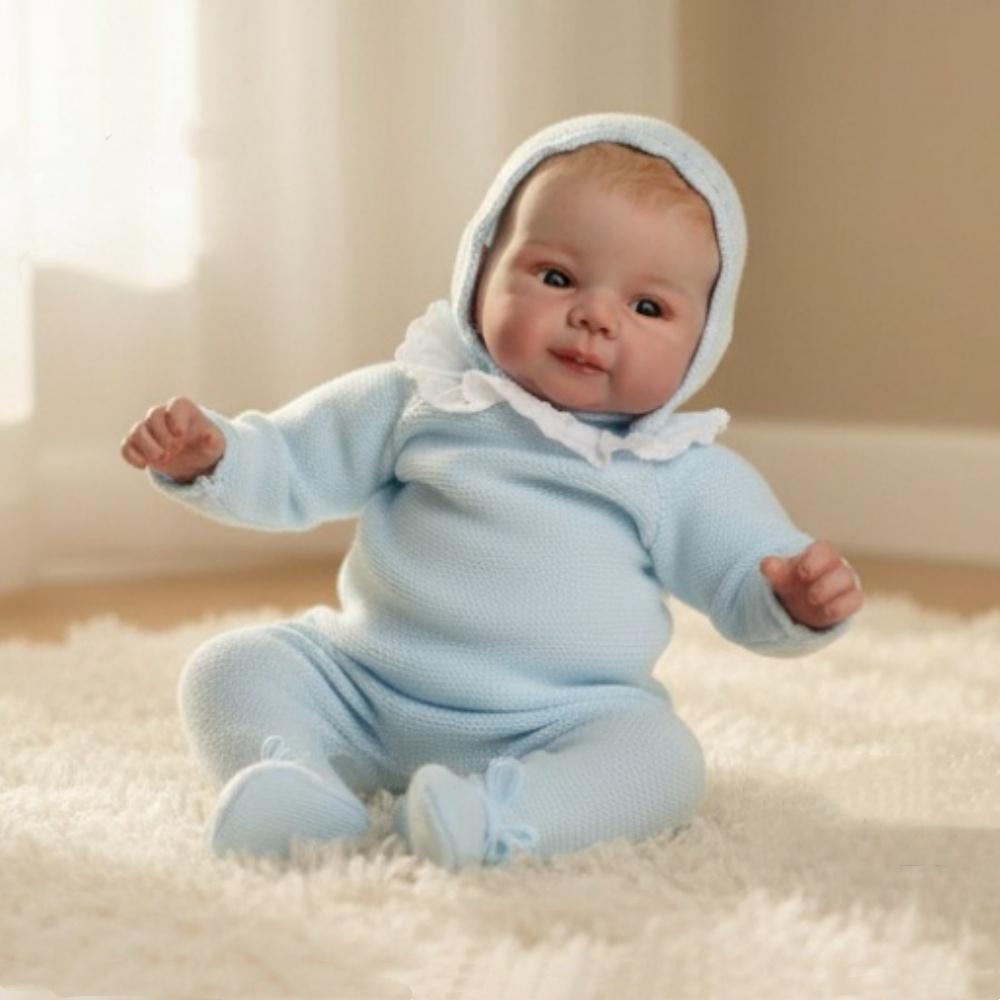 Realistic 19 Inch Simulation Dolls Julietta Soft Touch Cloth Body Newborn Dolls Handmade Painting Hair Alive Bebe Reborn Dolls for Kids Holiday Gift