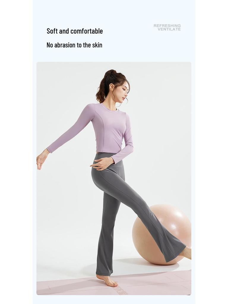 2025 Women's Breathable Running Set with Long Sleeve, Cutout Back, Drawstring, and Chest Pads