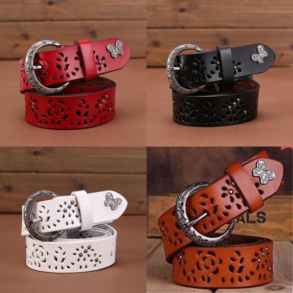 Womens Leather Waist Belt With Alloy Buckle For Fashionable Office And Weekend Looks