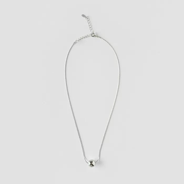 Silver 925 Ball Snake Chain Necklace