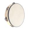 8 Inch Handheld Tambourine with Metal Jingles Percussion Drum Early Education Instrument Musical Toy Gift for Kids