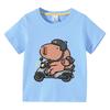 Capybara Kids Tshirt Children animal Tees Cartoons Clothes Kid Girl Boy Cute Capybaras Lovely T Shirt Baby Casual Top Clothes