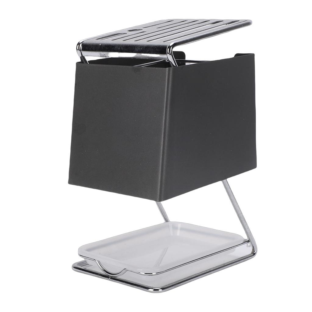 Kitchen Cutter Storage Stand with Drip Tray Metal Frame Tool Organizer for Countertop Cutting Utensils
