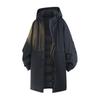 Men's Trendy Plus Size Mid-Length Cotton Windbreaker Jacket - Warm and Fashionable 2026 Edition