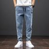 Spring Autumn Cargo Jeans Men Streetwear Denim Jogger Pants Men Baggy Harem Jean Trousers Plus Size Black Blue