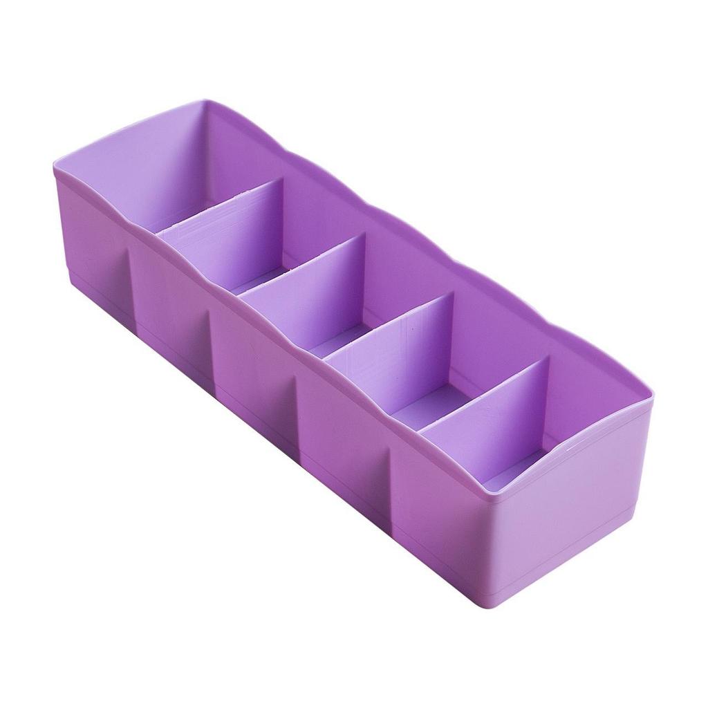 Plastic Organizer Tie Bra Socks Drawer Cosmetic Divider Storage Box Container