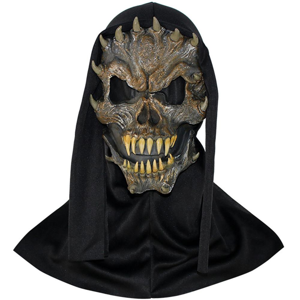 Halloween Scary Mask Creepy Horns Ghost Skull Full Face Masks Cosplay Costume Horror Latex Mask