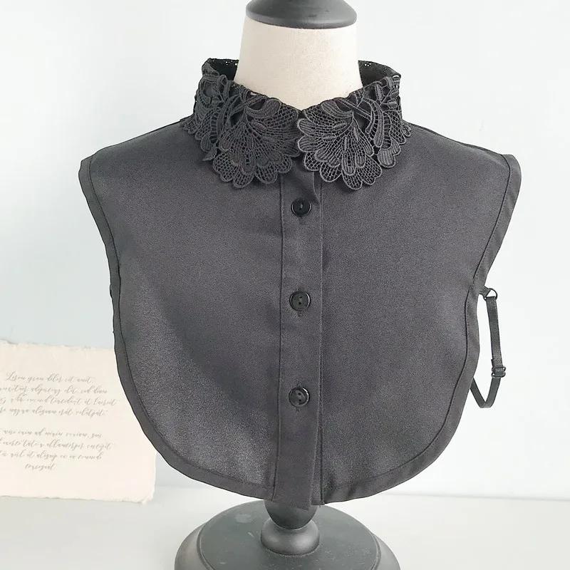 Fake Collar For Shirt Detachable Collars Solid Shirt Lapel Blouse Top Men Women Black White Girls Top Clothes QH132