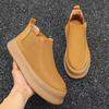 Herrenmode Cowboy Wüstenstiefel Slipper Kuhveloursleder Schuhe Flats Plateau Chelsea Boot Frühling Herbst gutaussehend Knöchel Botas