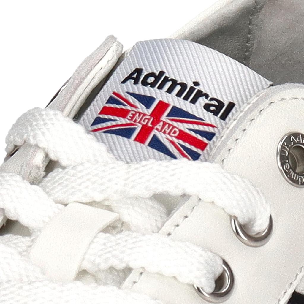 Admiral WATFORD AD601 Size Sneakers, Unisex, White/Black, 25.0cm