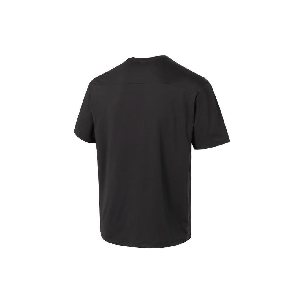 Puma Solid Color Fashion Training Fitness Comfortable Breathable Round Neck Short Sleeve T-Shirt Unisex Tops Black 682915-01