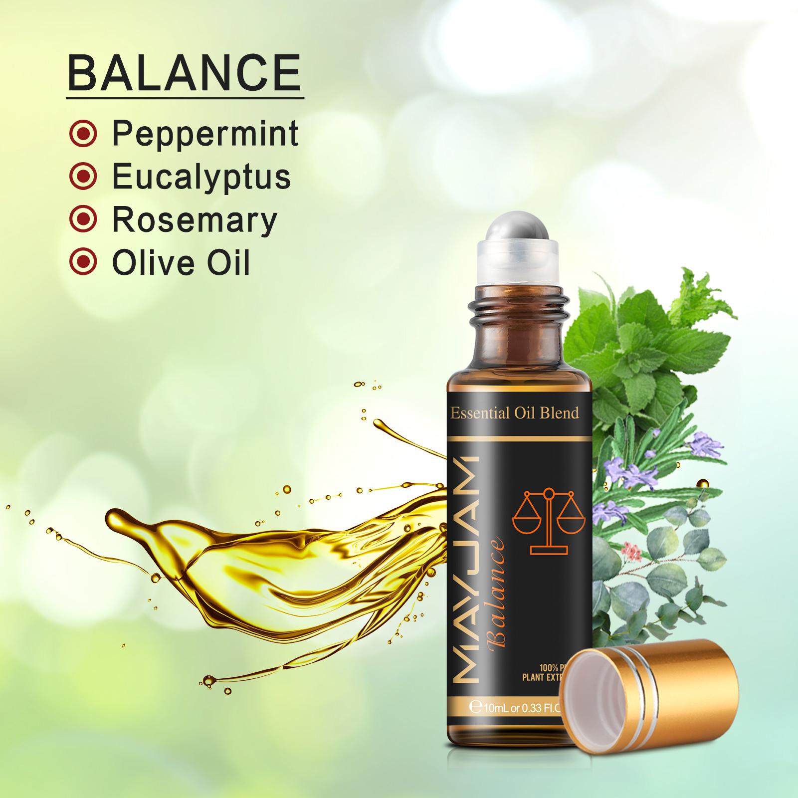 

MAYJAM 10 мл составное эфирное масло, чистая растительная терапия, диффузор для ароматерапии, легкое дыхание, снятие стресса, энергичное эфирное масло от комаров Balance Essential Oil