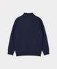 BIRBANTE Soft Washable Cable Collar Knit - Dark Navy
