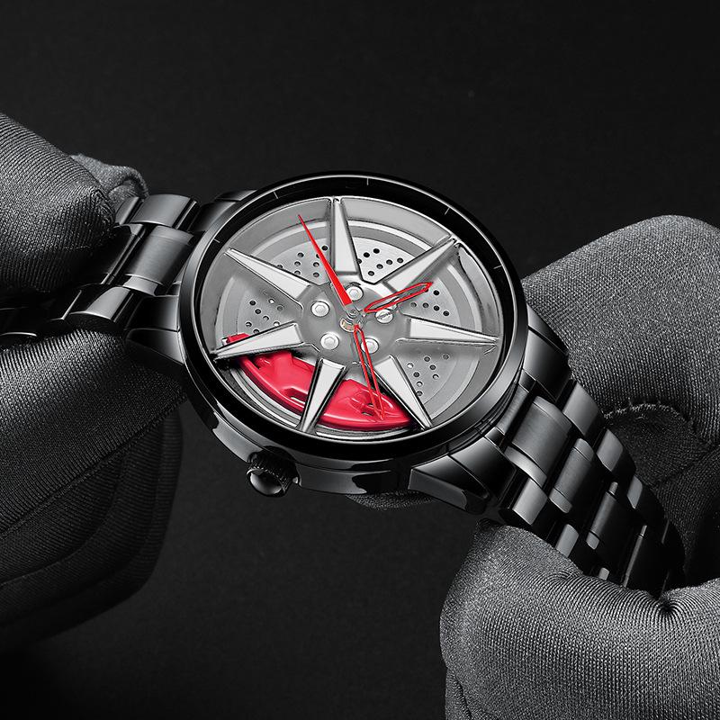 SVJ GT500 Men's 3D Skeleton Dial Wheel Watch