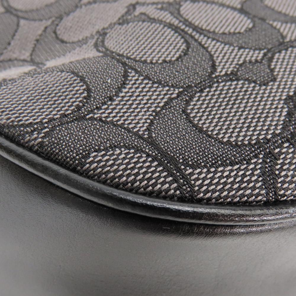 Used COACH Shoulder Bag F29959 Signature Canvas/leather Gray Black One Belt