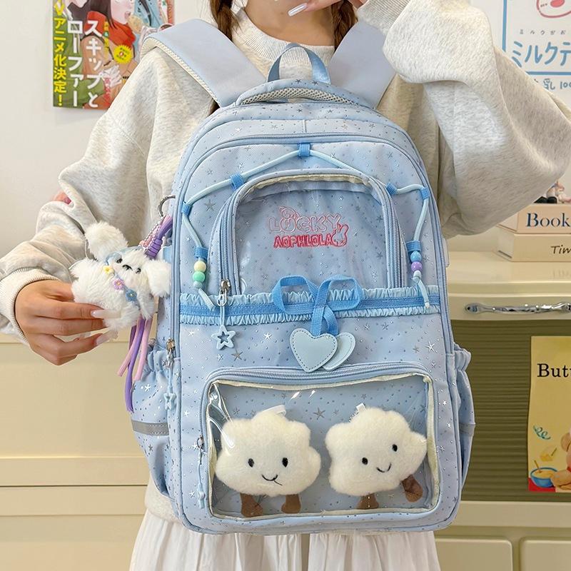 Schoolbag1011 New Girl Feeling Cute Pain Bag Backpack Girl Student Large Capacity High Value Cartoon Backpack Schoolbag