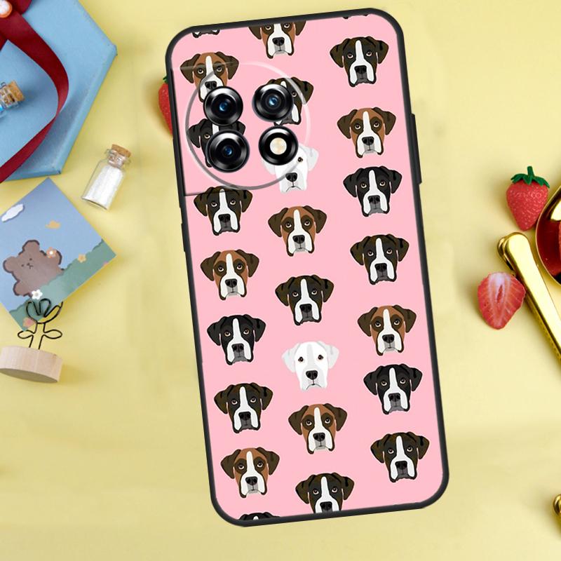 Boxer Dog Case For OnePlus 13T 13R 12 12R 15 13 11 10 10T 8T Nord CE 2 3 4 Lite N20 N30 Nord 5 Cover