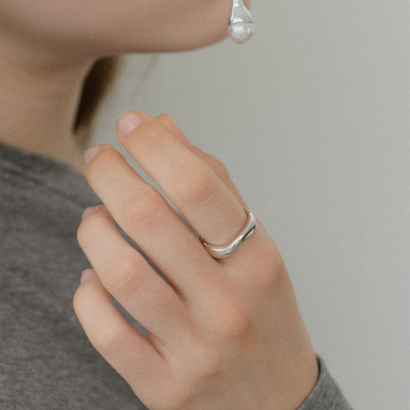 NORMALLEE [Silver 925] Wavy Ring