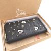 Used AUTHENTIC Christian Louboutin 3175230 Studs Panettone Long Wallet Leather