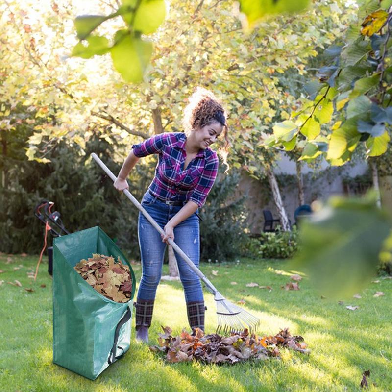 Leaf Collector 200L Reusable Garden Bag For Collecting Leaves Portable Trash Bag Leaf Collector For Backyard Lawn Garden Farm