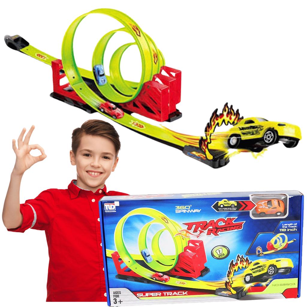 Inertial Car Race Track For Children 300 Cm + Car