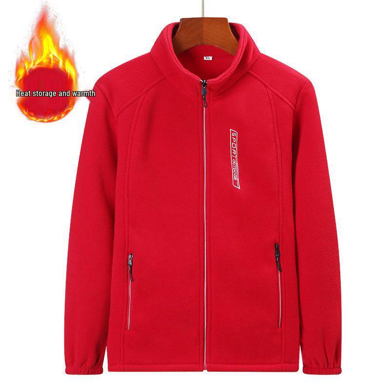 Women's Fleece Cotton Jacket - Thickened, Stand Collar, Zipper Cardigan Sweatshirt for Autumn & Winter