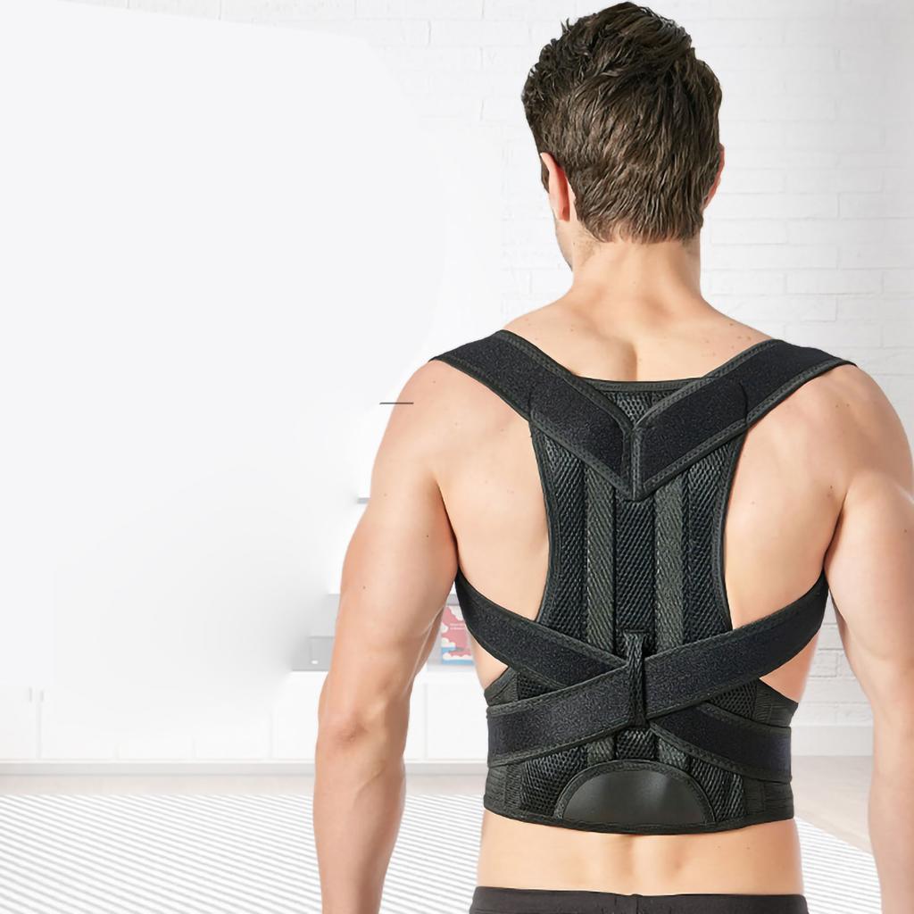 Posture Corrector Nylon Strong Adhesive Breathable Hunchback Correction Belt for Students Adults L