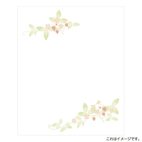 Kamiiso Kimono Beauty Kaishi Paper with Case, Strawberry Design, 175mm x 145mm, Pack of 20, No. 3503