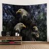 Psychedelic Art Decoration Tapestry Forest Eagle Mural Beach Mat Bed Sheet Bohemian Hippie Living Room Bedroom Hanging Cloth