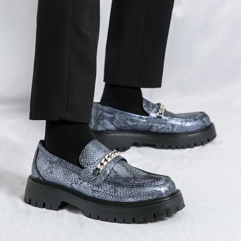 Fashion High End Brand Men's Leather Casual Shoes Luxury Banquet Dress Shoes Height Increasing Thick Soled Men's Business Work Shoe