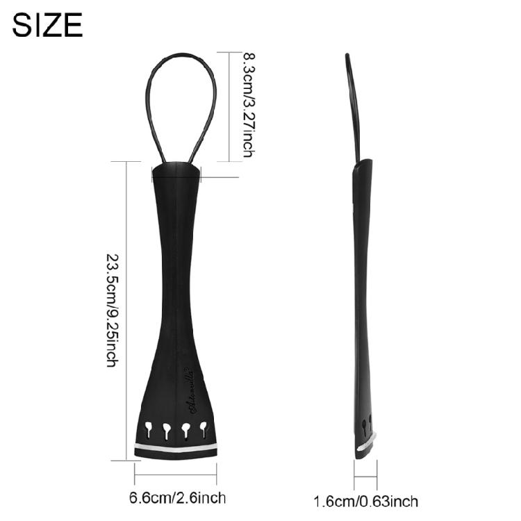 Durability Ebony Cello Tailpiece Provides Excellent Acoustics And Includes Tailgut For Stability Across Skill Levels