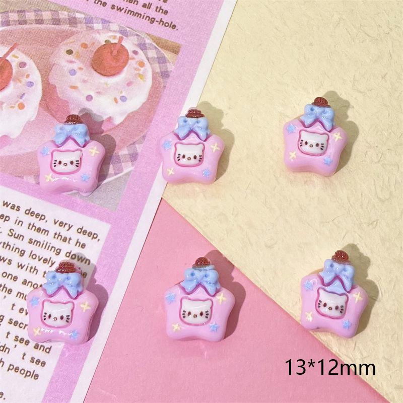 50/200PCS New Mini Cartoon Water Bottle Cat DIY Resin Accessories Cream Glue Handmade Hair Clip Phone Case Accessories