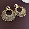 Exaggerated Hollow Circle Geometric Silver Needle Earrings Ins Earrings