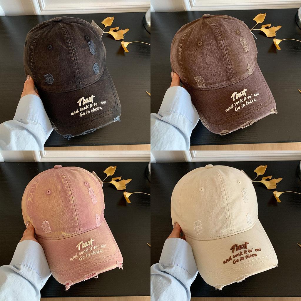 Cotton Baseball Cap With Embroidered Letters For Casual Outdoor And Sports Use