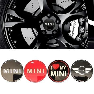 4pcs 52MM Car Wheel Center Hub Stickers Logo for Mini Cooper JCW R50 R52 R53 R56 R57 R58 R60 MINI CLUBMAN COUNTRYMAN Accessories