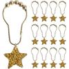Resin Shower Curtain Hooks 12 Pcs, Rust Proof Shower Curtain Rings for Bathroom, Metal Decorative Shower Curtain Hangers Bathroom Accessories (Gold)