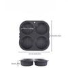 Food grade 4-hole silicone hamburger bread baking tray, hamburger mold, household oven, air fryer, baking tool