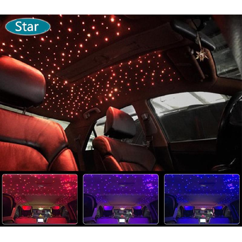 6W Car Rgb Star Light Engine 100 Pcs 2M*0.75Mm Fiber Optic Cable +28 Key Remote