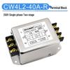 Rail-Mounted CW4L2 Terminal Block: Single-Phase 220V/Three-Phase 380V AC Power Filter, 10A/20A/30A