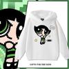 New Autumn and Winter Cute Girlish Style All-match Casual Top The Powerpuff Girls Pattern Print Hooded Sweatshirt for Cute Girls