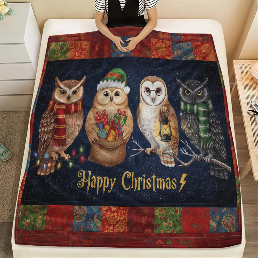 

1 шт. Фланелева ковдра з мультяшним принтом, Висока якість, Зручна для всіх сезонів, Декор для дому, Тепло та затишок, Ідеальний подарунок на Різдво, День народження 80cm x 120cm